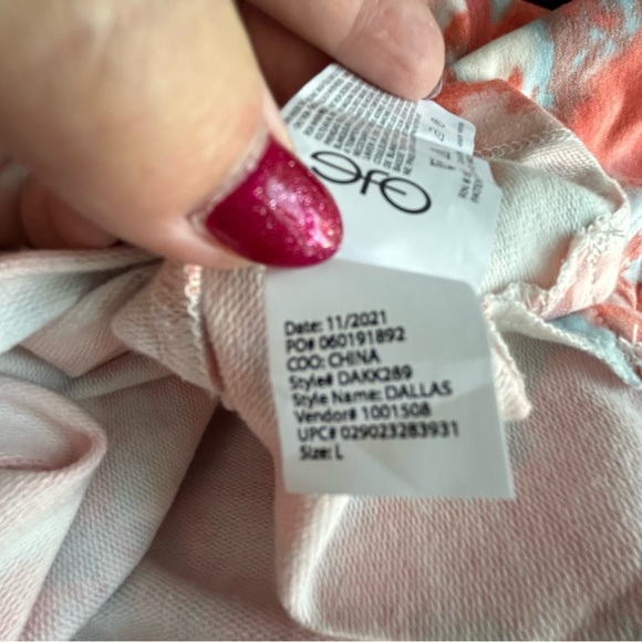 NWT Anne Klein orange blue cumulus tie dyegrenadine comb sweater Size L - Picture 10 of 13